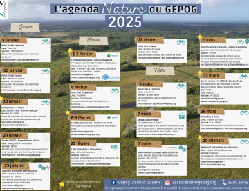 Agenda nature GEPOG janvier- mars 2025 